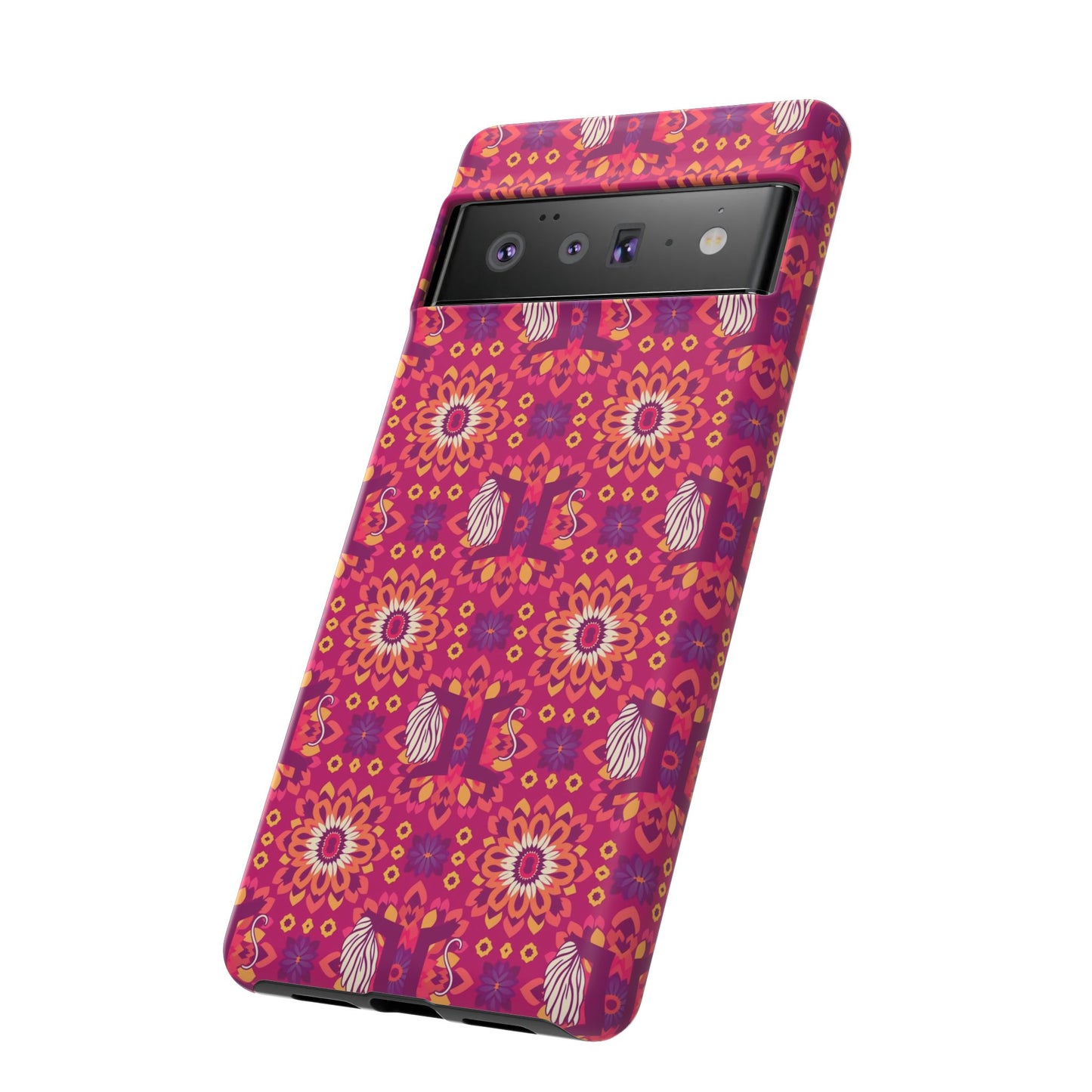 Tough Cases, Gemini, Zodiac v1, Flower Pattern