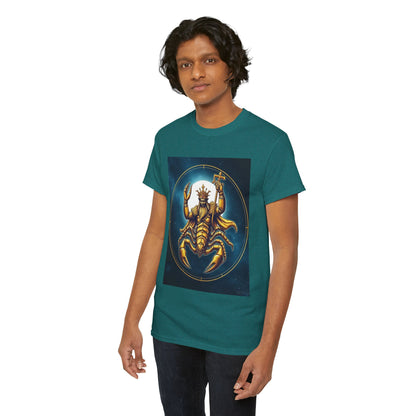 Unisex Heavy Cotton T-Shirt, Moon, Scorpio Zodiac Design