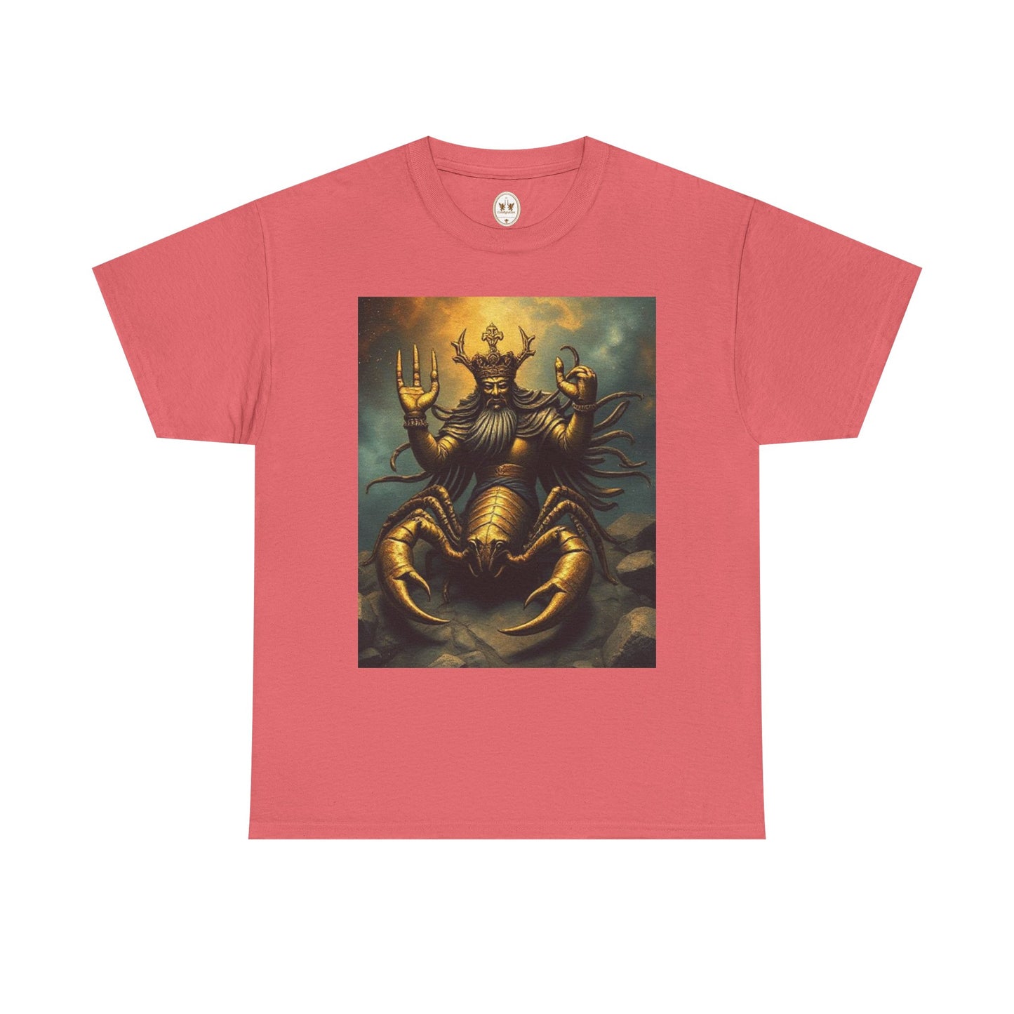 Unisex Heavy Cotton T-Shirt, Desert Scorpio King v1, Zodiac Design