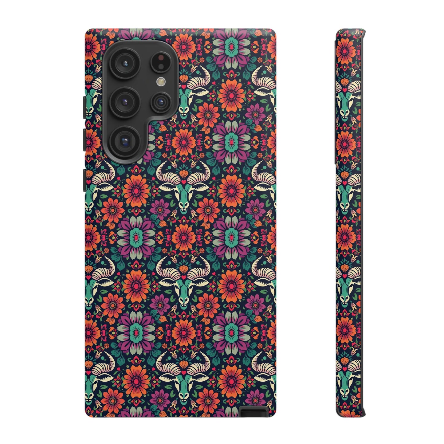 Tough Cases, Taurus, Zodiac v4, Flower Pattern