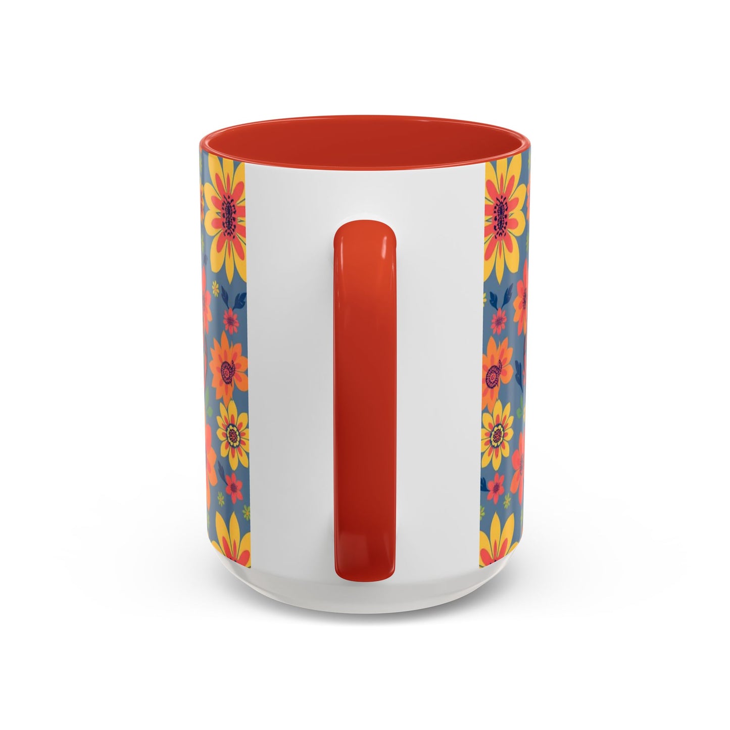 Accent Coffee Mug, Cancer, Zodiac v1, Flower Pattern, (11, 15oz)