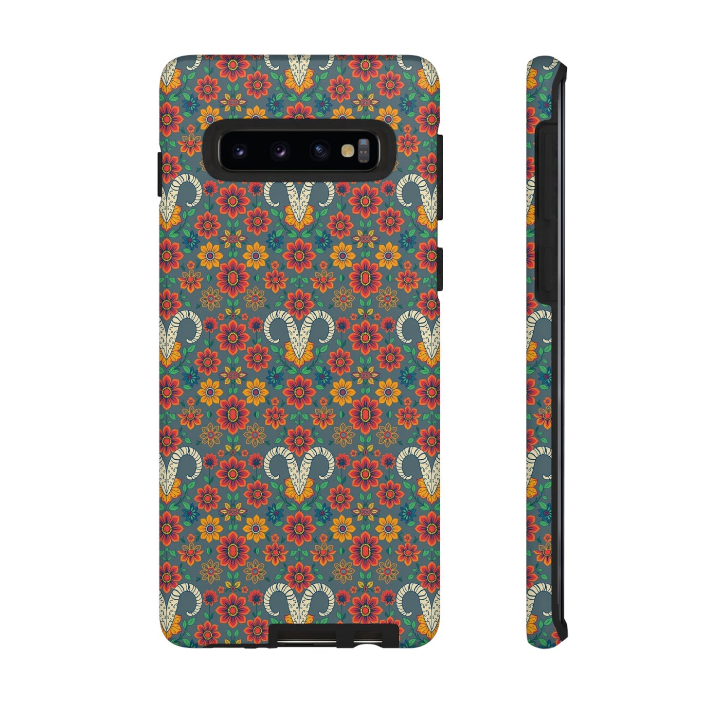 Tough Cases, Aries, Zodiac v3, Flower Pattern