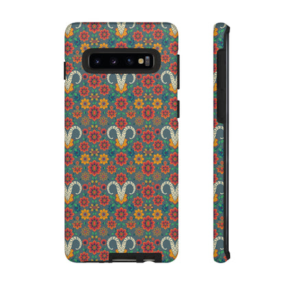 Tough Cases, Aries, Zodiac v3, Flower Pattern