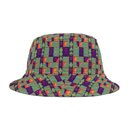 Bucket Hat, (AOP), Aquarius, Zodiac, Shape Pattern