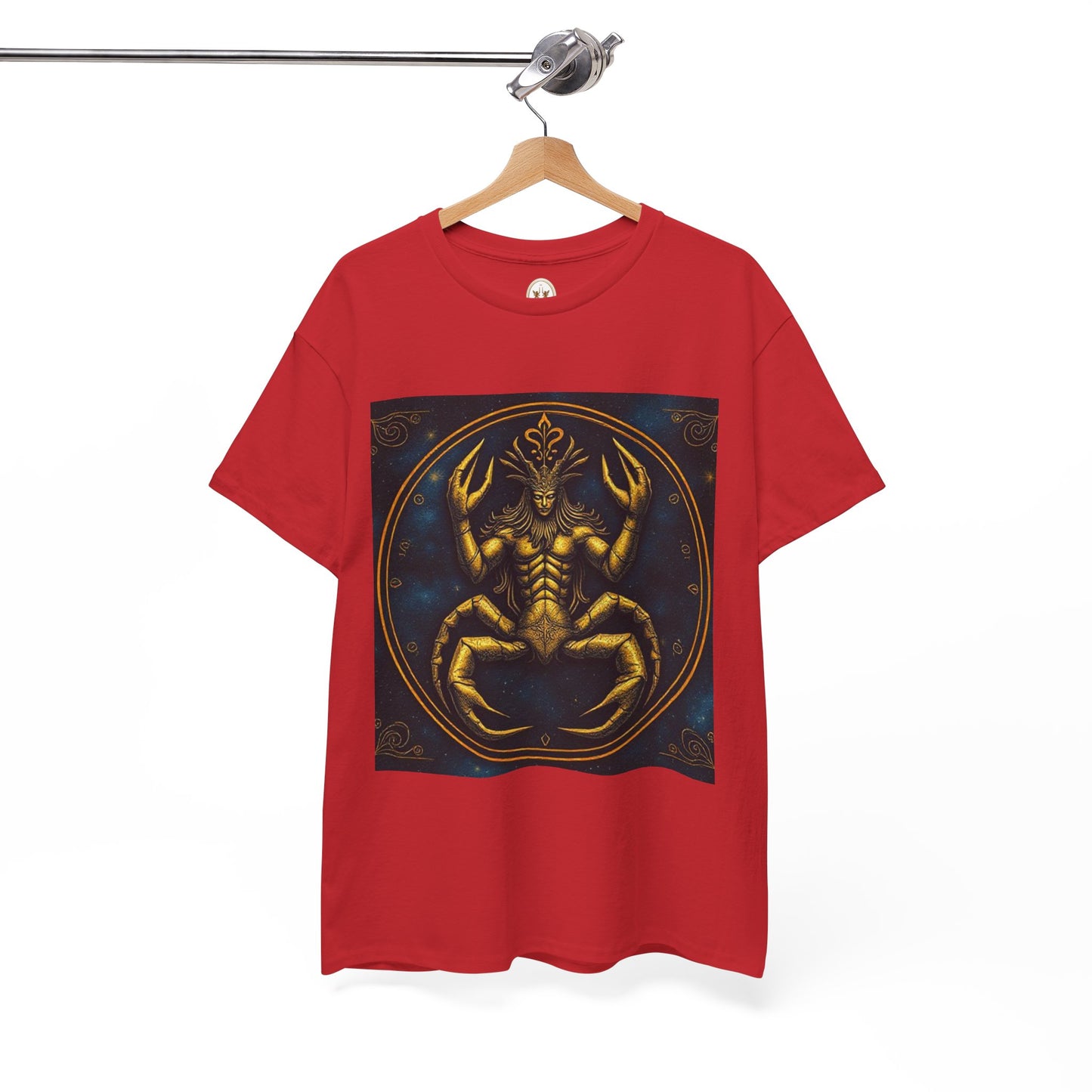 Unisex Heavy Cotton T-Shirt, Scorpion King, Cancer Zodiac Design
