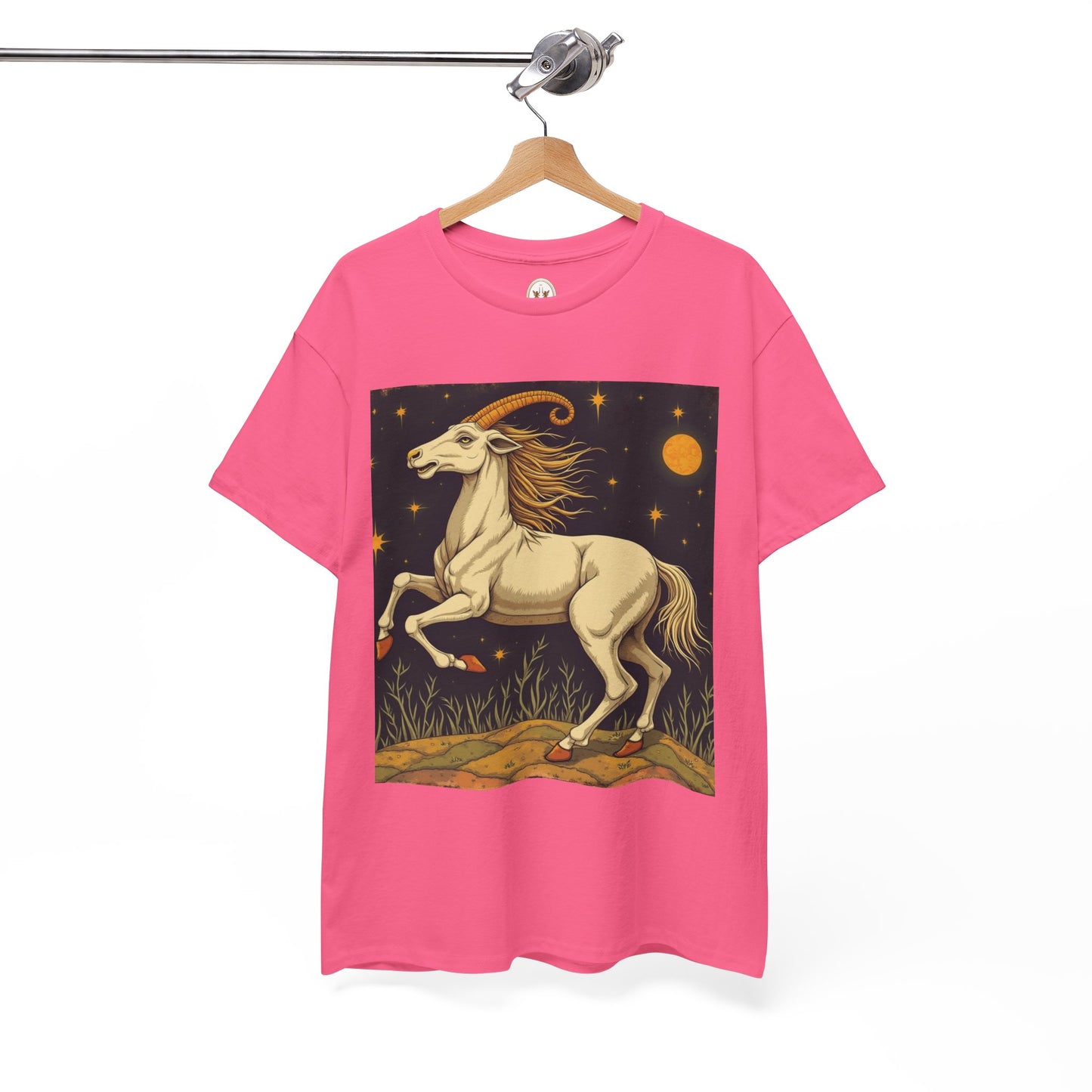 Unisex Heavy Cotton T-Shirt, Aries Animal, Zodiac Design