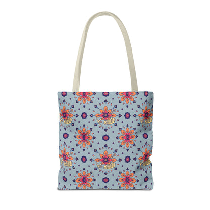 Tote Bag, (AOP), Sagittarius, Zodiac v1, Flower Pattern