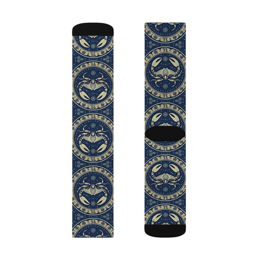 Sublimation Socks, Cancer, Zodiac v1, Pattern