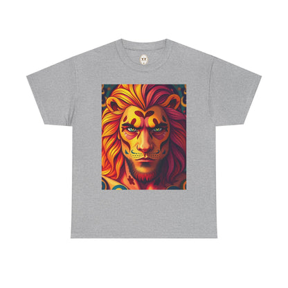 Unisex Heavy Cotton T-Shirt, Leo, Zodiac v2, Sexy Art