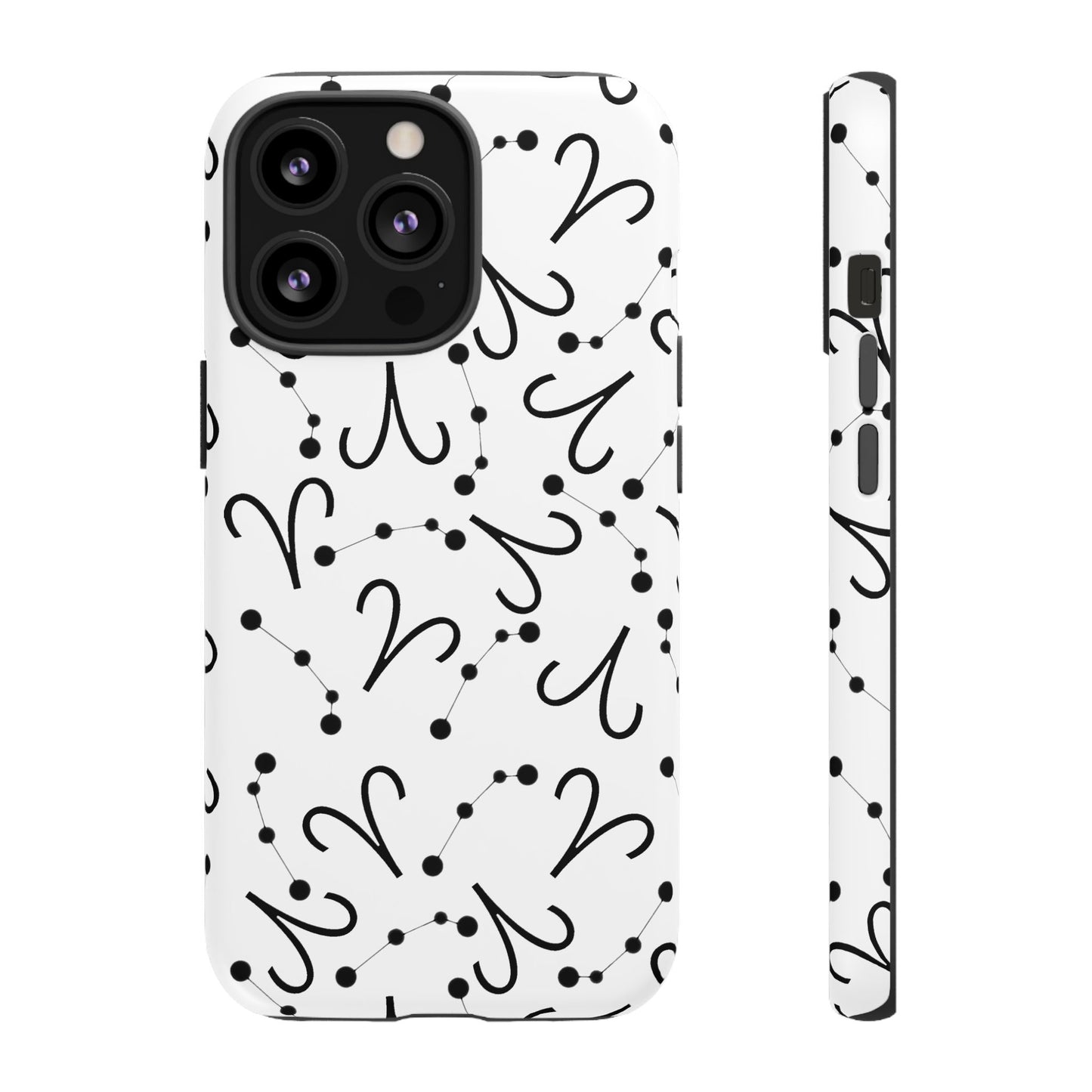 Tough Cases with the Aries Zodiac sign for iPhone, Samsung Galaxy, and Google Pixel devices