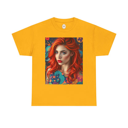 Unisex Heavy Cotton T-Shirt, Aquarius, Zodiac v1, Sexy Art