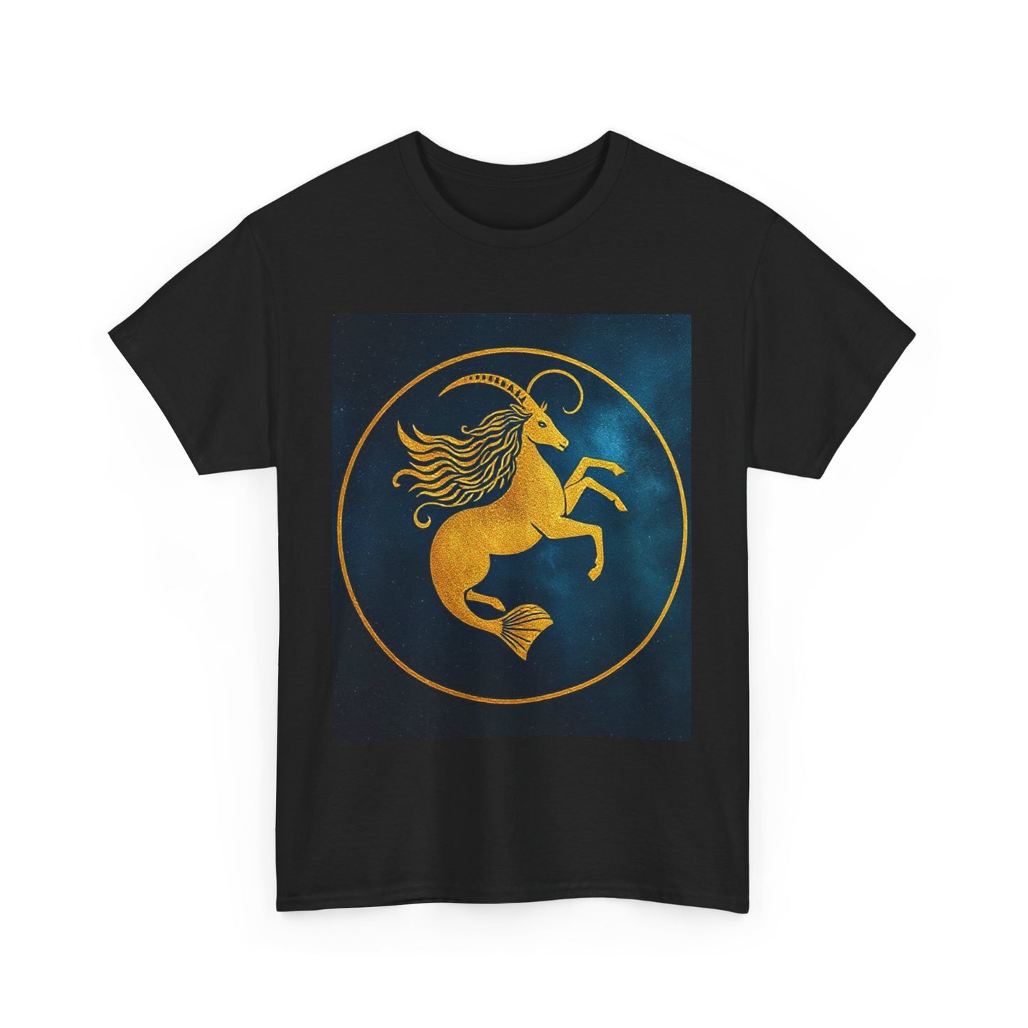 Unisex Heavy Cotton T-Shirt, Capricorn Animal v3, Symbol, Zodiac Design