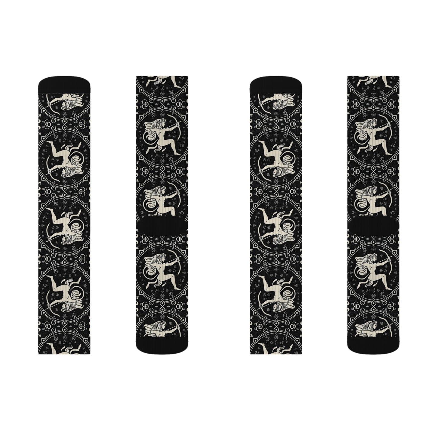 Sublimation Socks, Sagittarius, Zodiac, Pattern