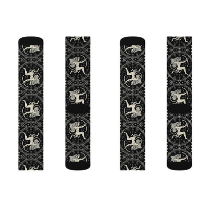Sublimation Socks, Sagittarius, Zodiac, Pattern