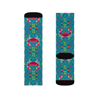 Sublimation Socks, Cancer, Zodiac v2, Pattern