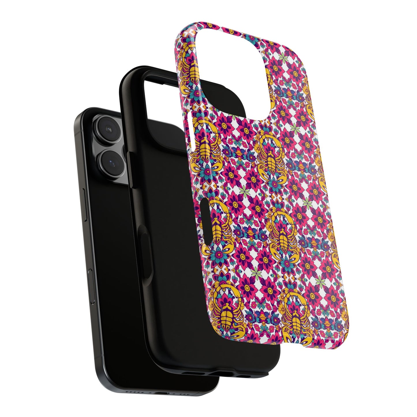 Tough Cases, Scorpio, Zodiac v2, Flower Pattern