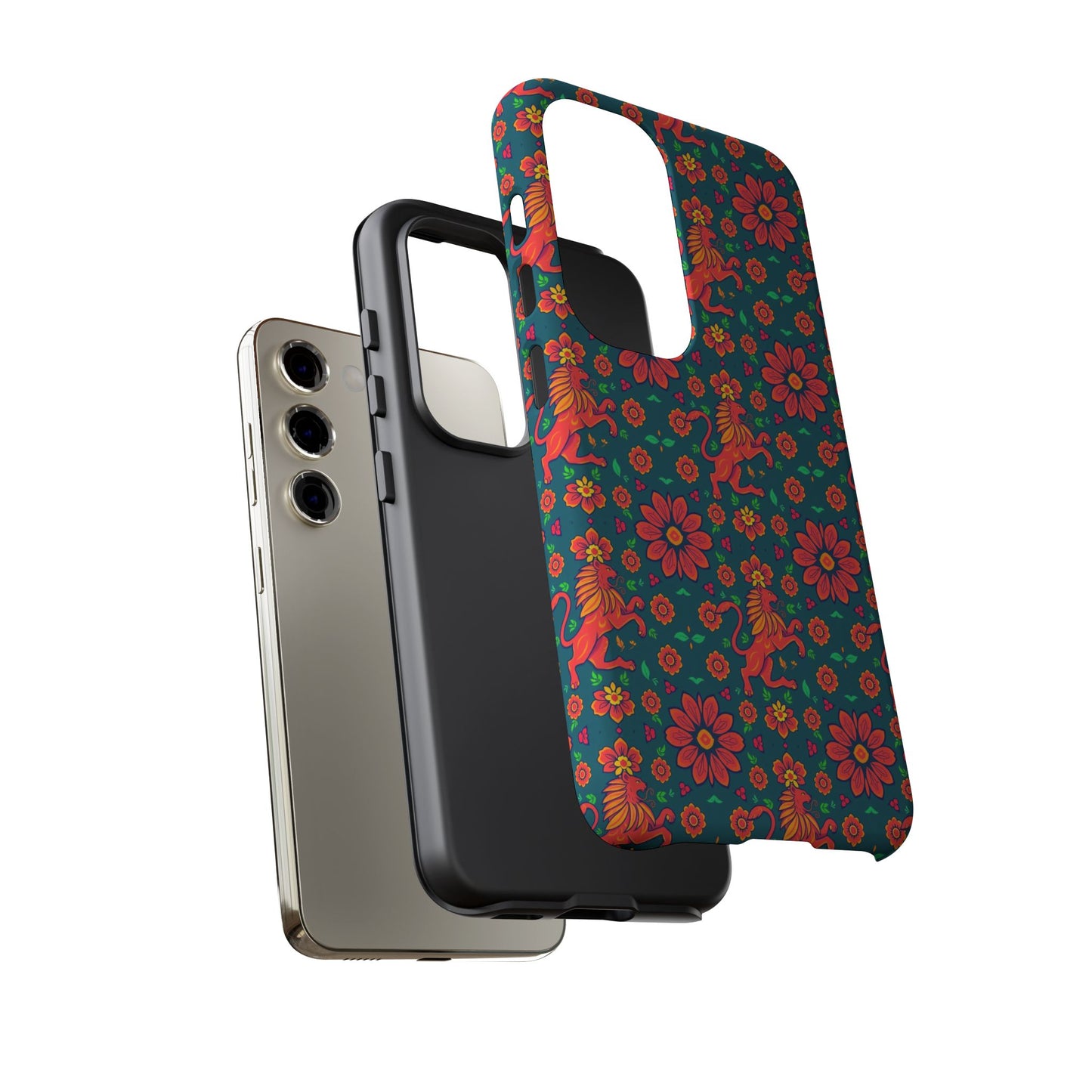 Tough Cases, Leo, Zodiac v2, Flower Pattern