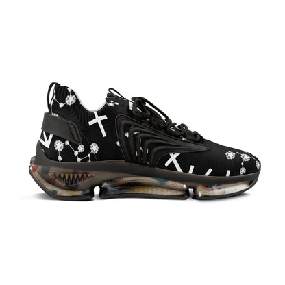 Men's Mesh Sneakers, Sagittarius Zodiac Sign, AOP, Black