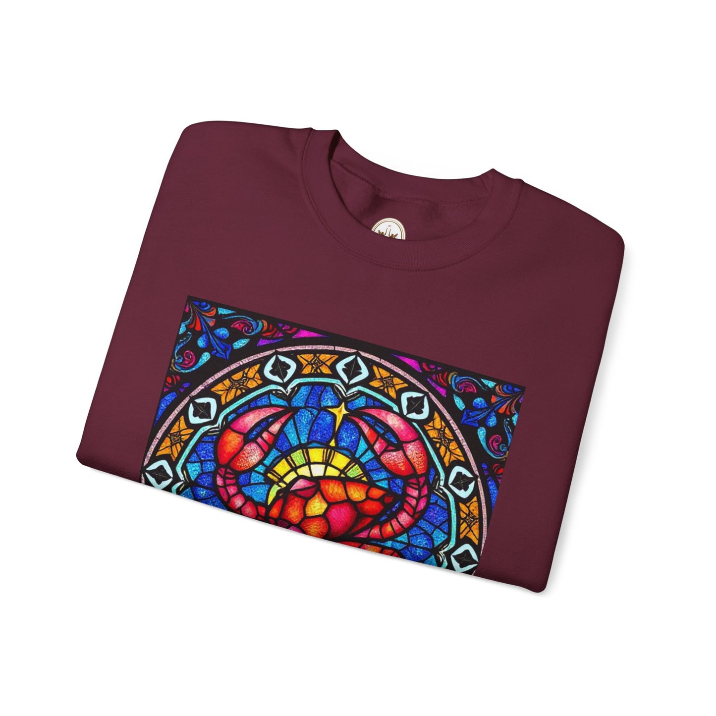 Unisex Heavy Blend™ Crewneck Sweatshirt, Glass 1, Cancer Zodiac Design