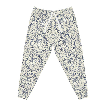 Athletic Joggers, Zodiac Design, Pattern v1, Sagittarius, AOP