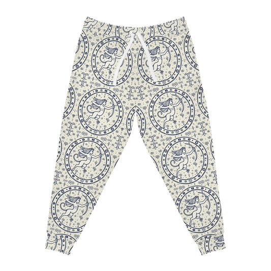 Athletic Joggers, Zodiac Design, Pattern v1, Sagittarius, AOP