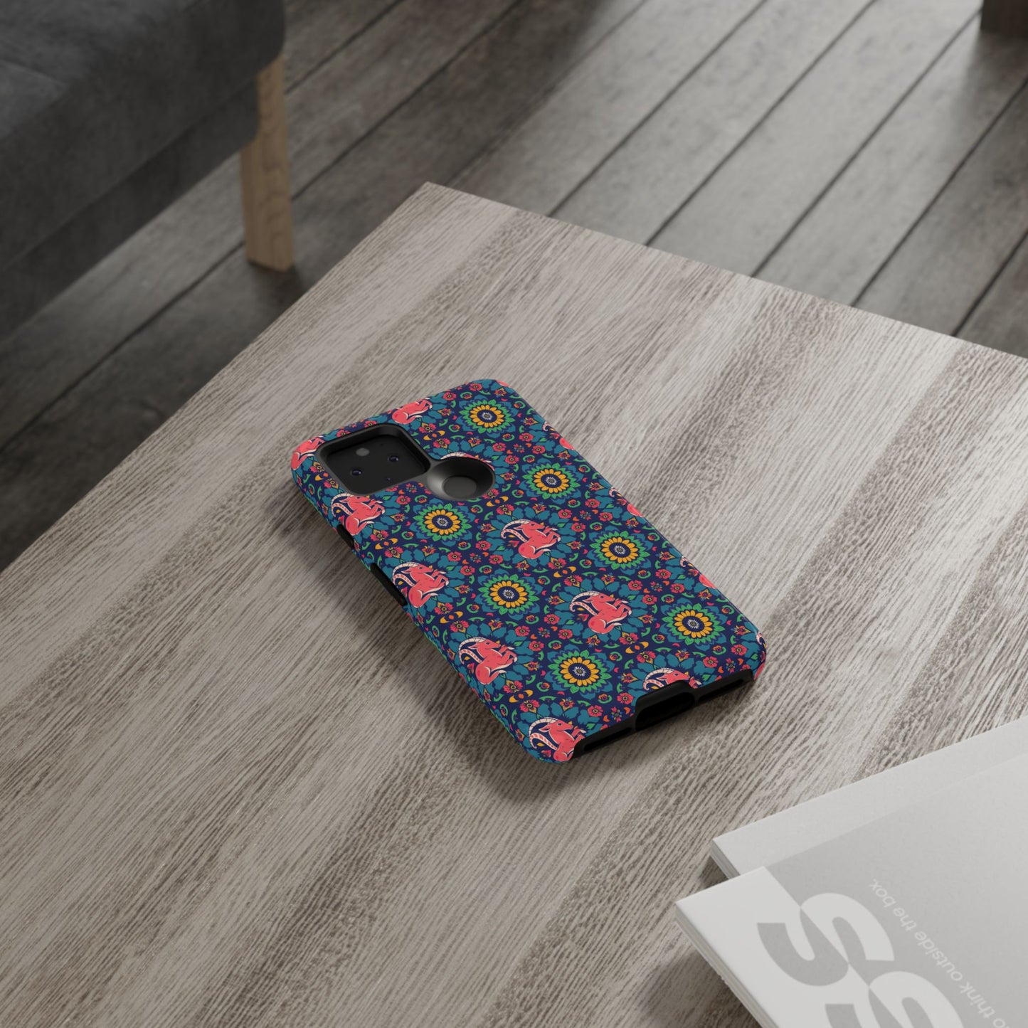 Tough Cases, Capricorn, Zodiac v1, Flower Pattern