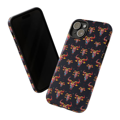 Tough Cases, Taurus, Zodiac, Metal Pattern