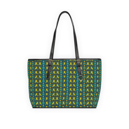 Leather Shoulder Bag, Leo, Zodiac v4, Shapes Pattern