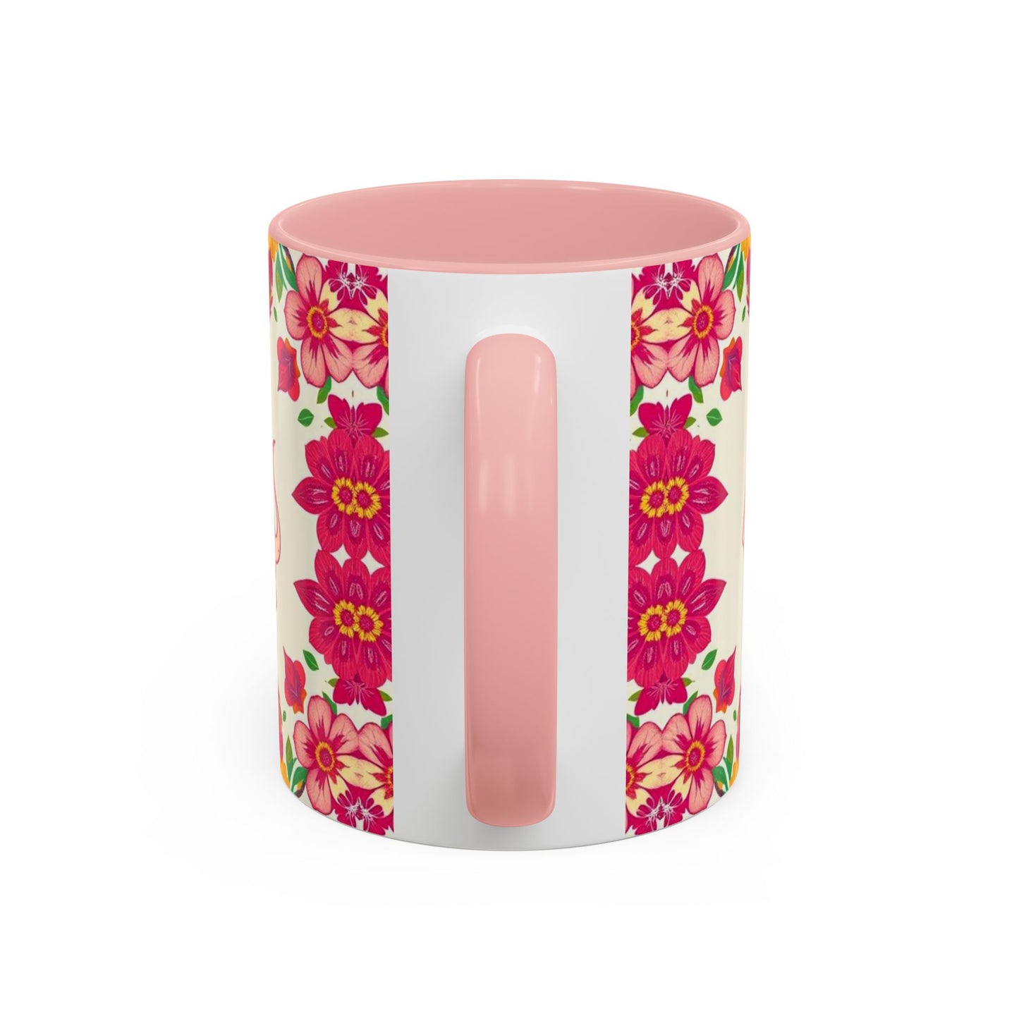 Accent Coffee Mug, Capricorn, Zodiac v2, Flower Pattern, (11, 15oz)
