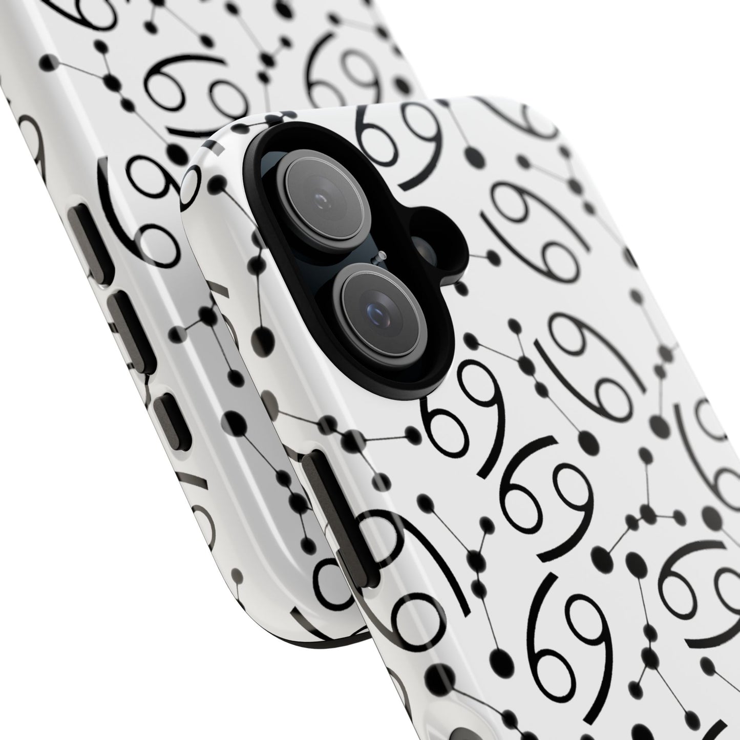 Tough Cases with the Cancer Zodiac sign for iPhone, Samsung Galaxy, and Google Pixel devices