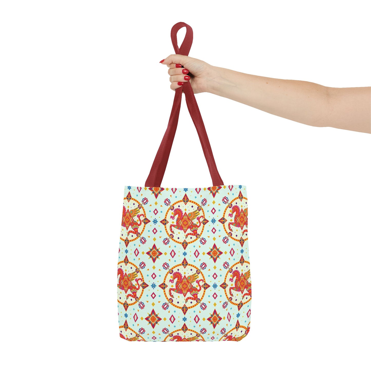 Tote Bag (AOP), Aquarius, Zodiac v1, Jewel Pattern