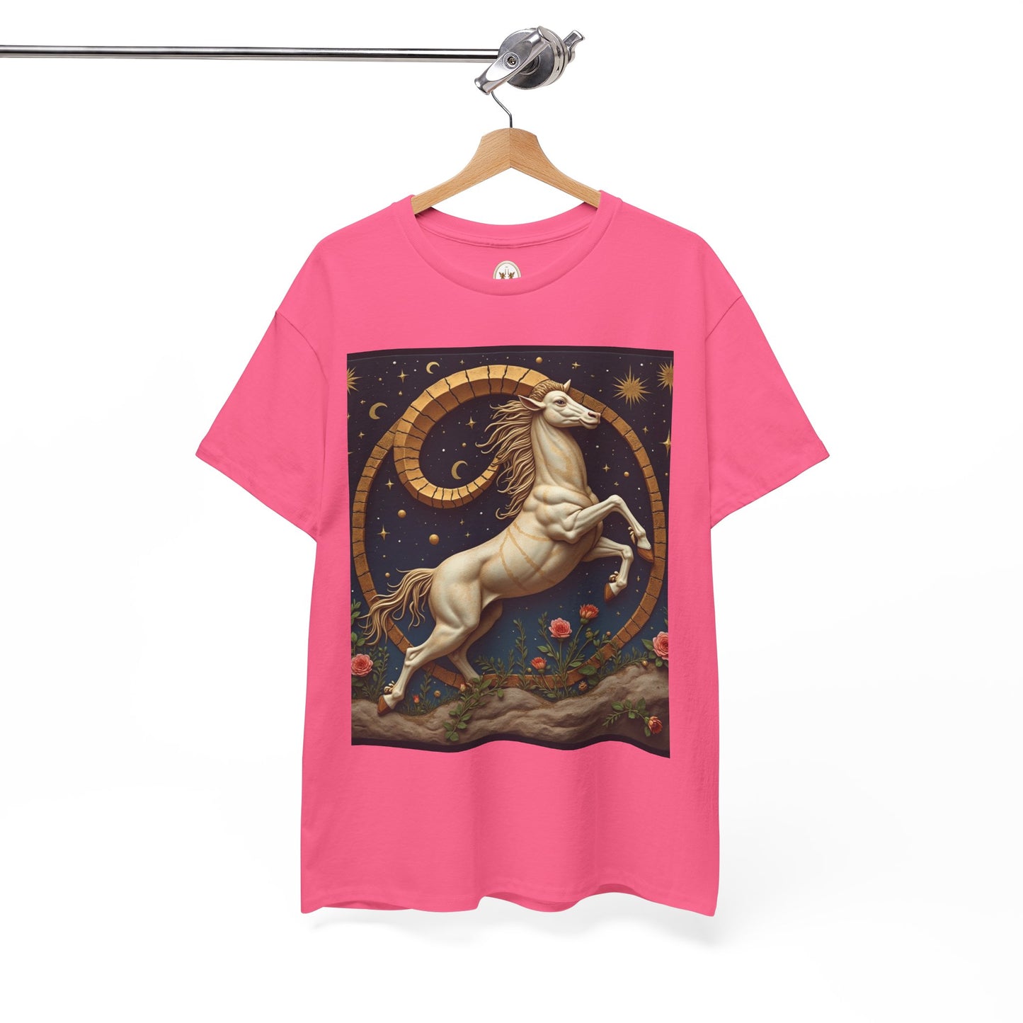 Unisex Heavy Cotton T-Shirt, Aries Animal. Zodiac Design
