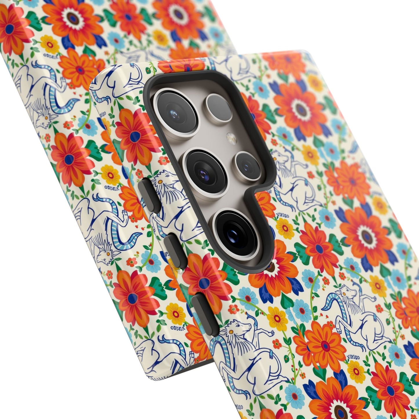 Tough Cases, Virgo, Zodiac v4, Flower Pattern