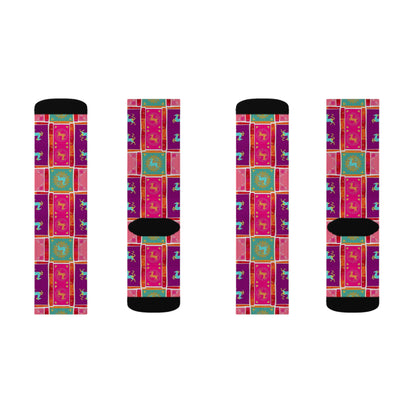 Sublimation Socks, Capricorn, Zodiac v2, Shapes Pattern