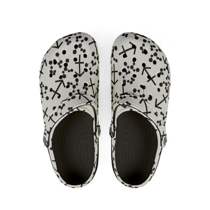 EVA Foam Rubber Shoes (AOP), Material 100% EVA, Sagittarius Zodiac Design