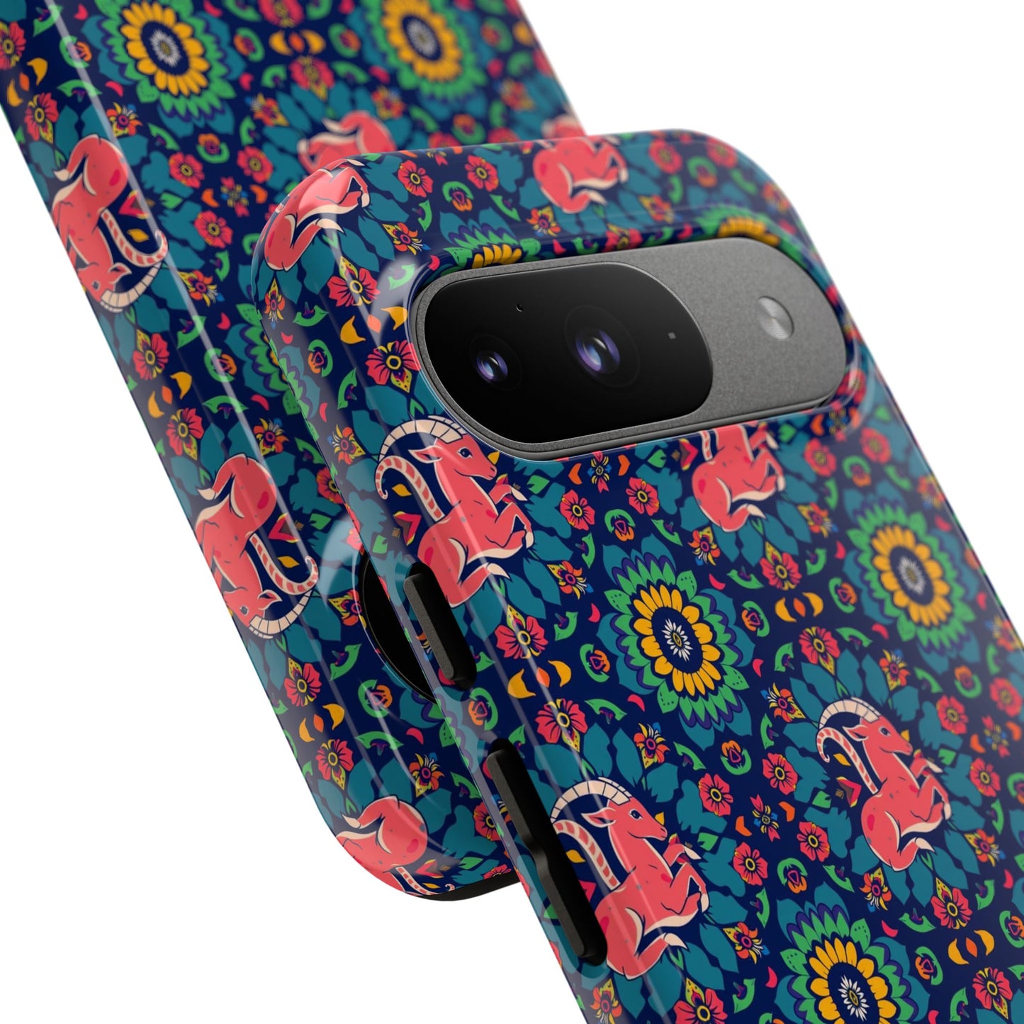Tough Cases, Capricorn, Zodiac v1, Flower Pattern