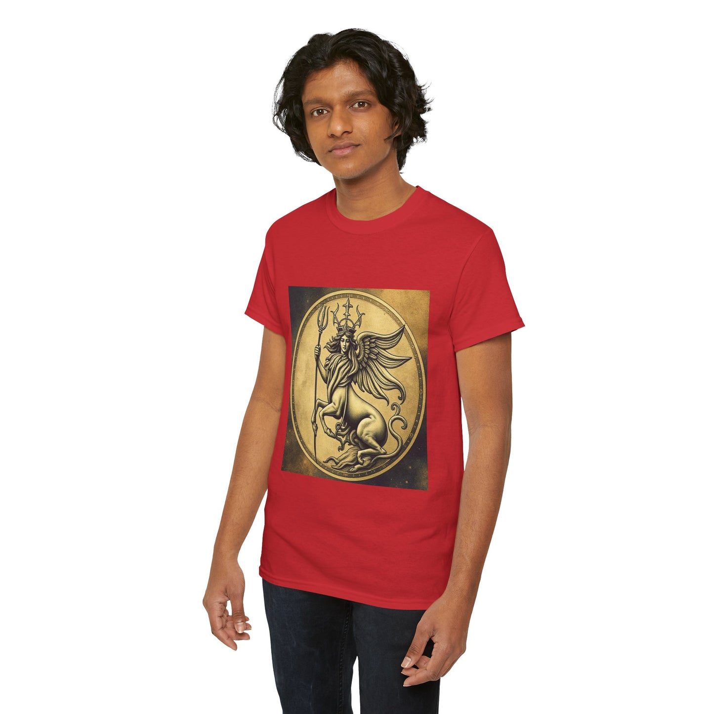 Unisex Heavy Cotton T-Shirt, Angel Animal, Virgo Zodiac Design