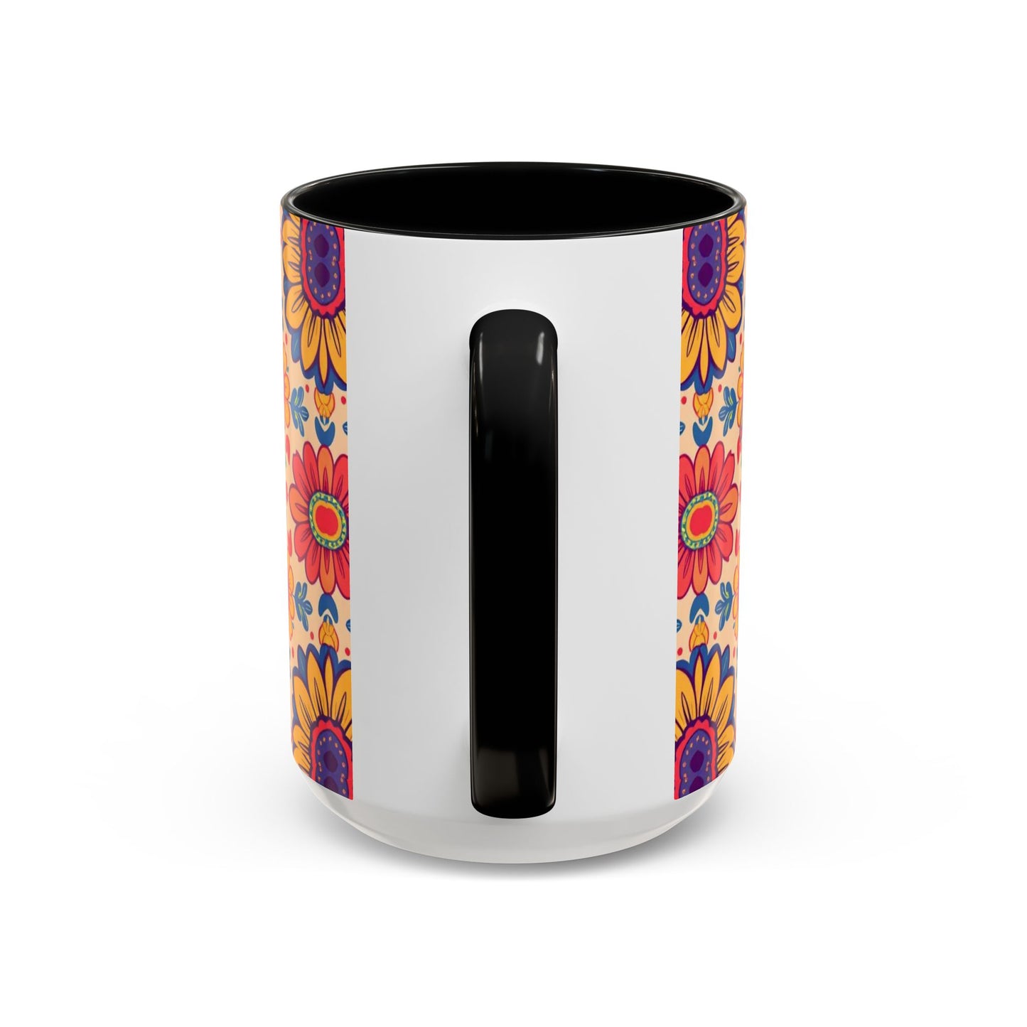 Accent Coffee Mug, Leo, Zodiac, Flower Pattern, (11, 15oz)