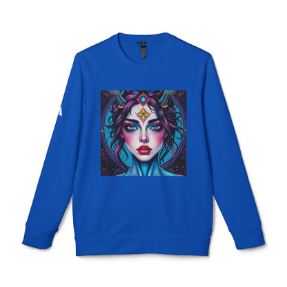 Adidas, Unisex Fleece Crewneck Sweatshirt, Aquarius, Pop Art, Zodiac