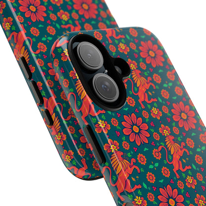 Tough Cases, Leo, Zodiac v2, Flower Pattern