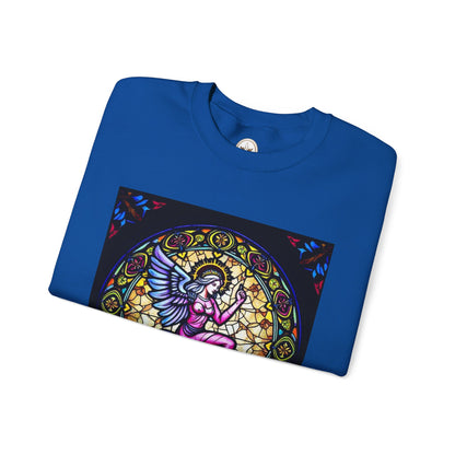 Unisex Heavy Blend™ Crewneck Sweatshirt, Glass 1, Virgo Zodiac Design