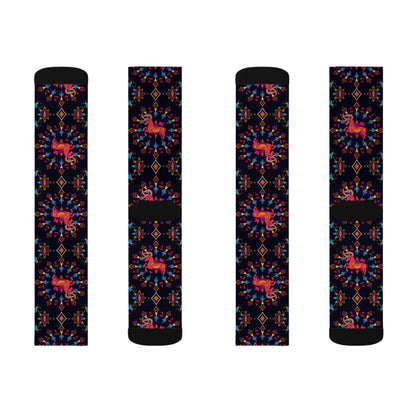 Sublimation Socks, Capricorn, Zodiac v1, Jewel Pattern
