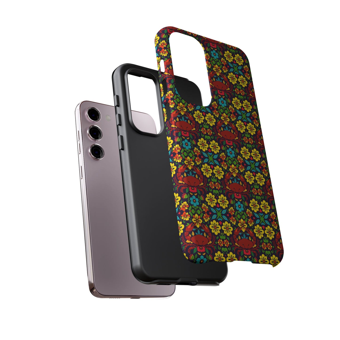 Tough Cases, Cancer, Zodiac v2, Flower Pattern