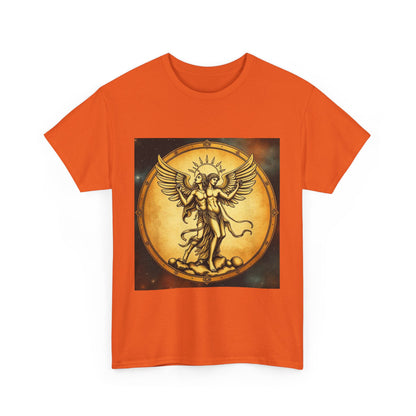 Unisex Heavy Cotton T-Shirt, Angel Twin, Gemini Zodiac Design