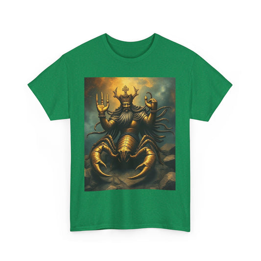 Unisex Heavy Cotton T-Shirt, Desert Scorpio King v1, Zodiac Design