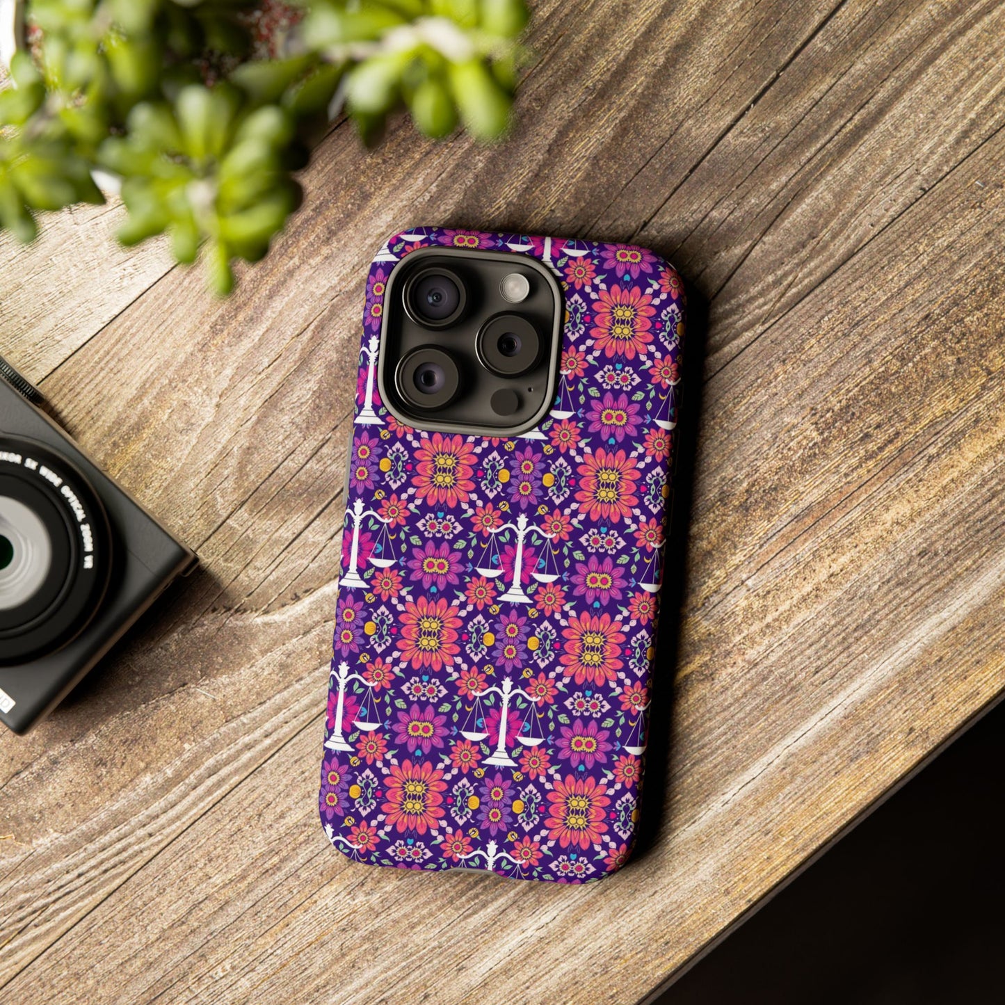 Tough Cases, Libra, Zodiac v4, Flower Pattern