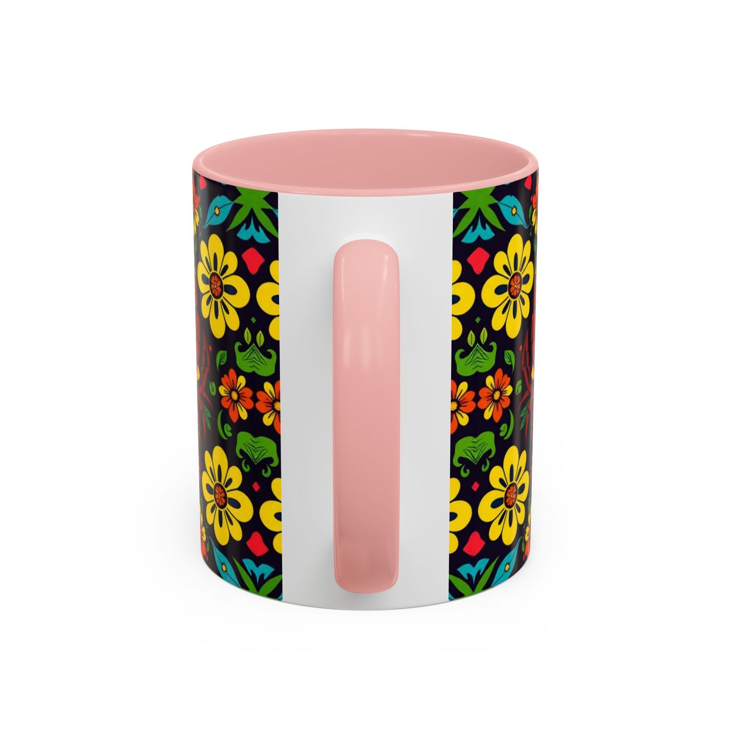 Accent Coffee Mug, Cancer, Zodiac v2, Flower Pattern, (11, 15oz)