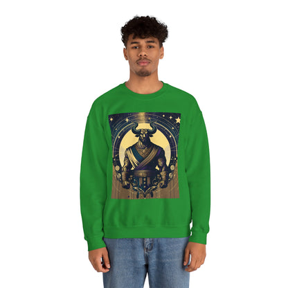 Unisex Heavy Blend™ Crewneck Sweatshirt, Minotaur, Taurus Zodiac Design