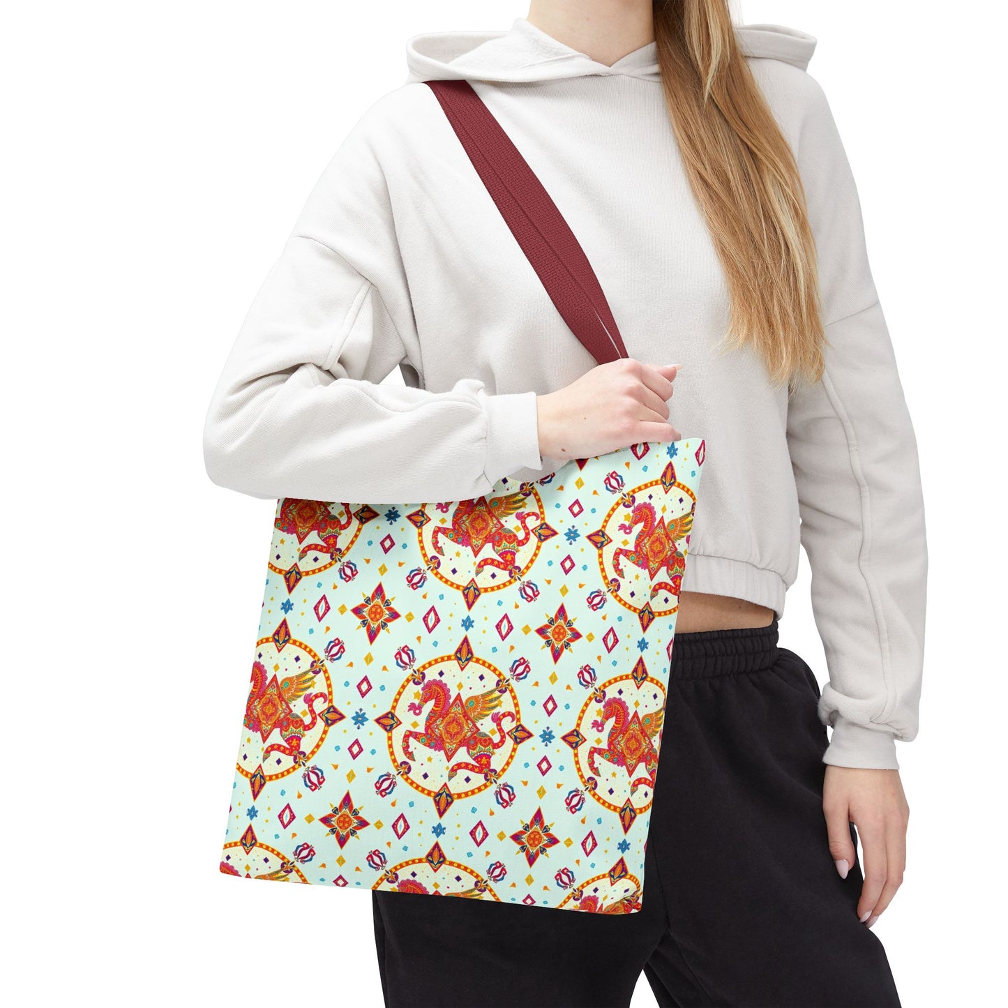 Tote Bag (AOP), Aquarius, Zodiac v1, Jewel Pattern