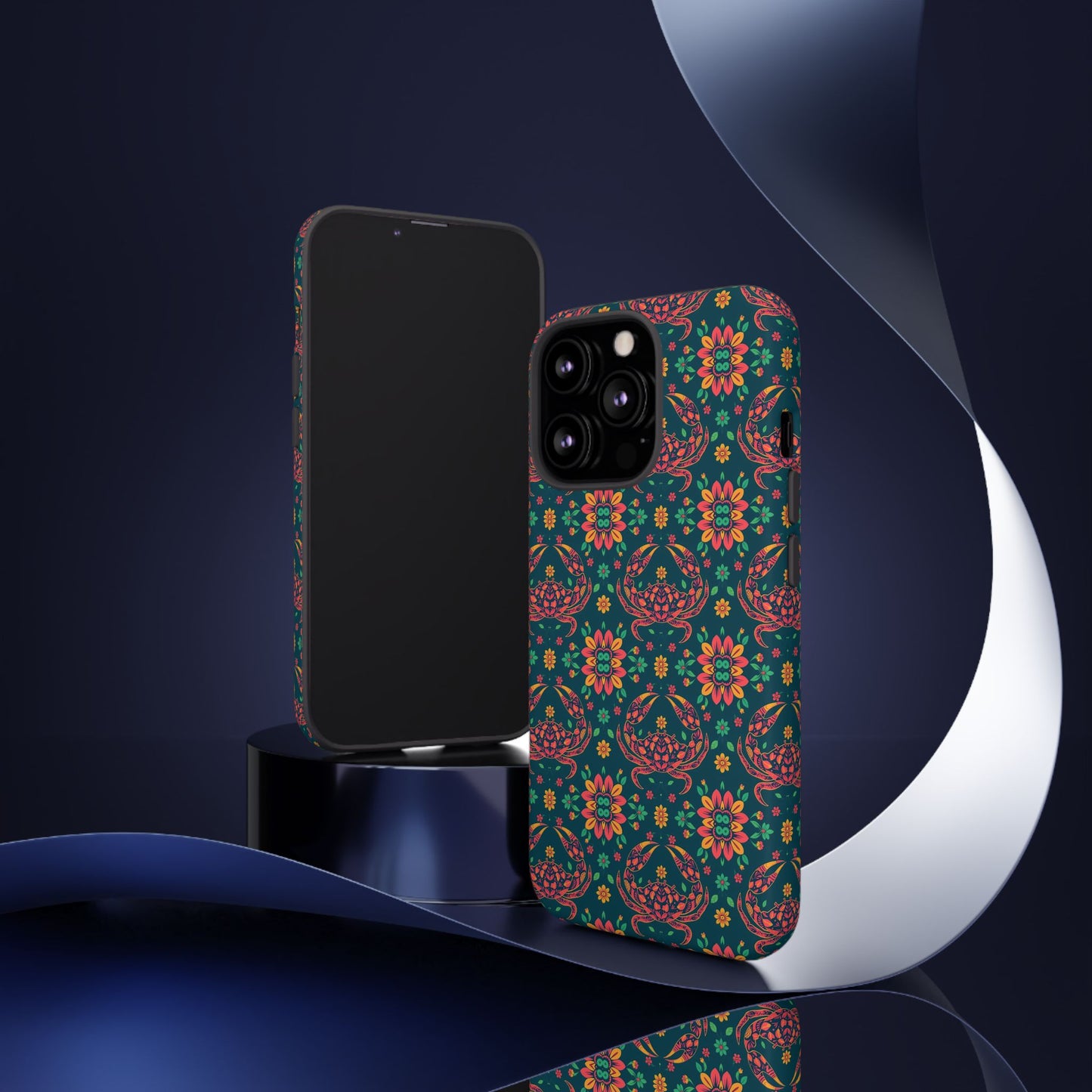 Tough Cases, Cancer, Zodiac v4, Flower Pattern